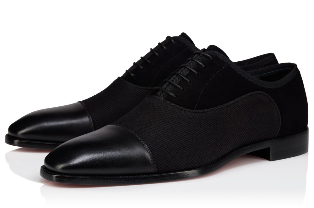 Christian Louboutin Greggory Flat Black Serge Smart Oxford Dress Loafer 40 7
